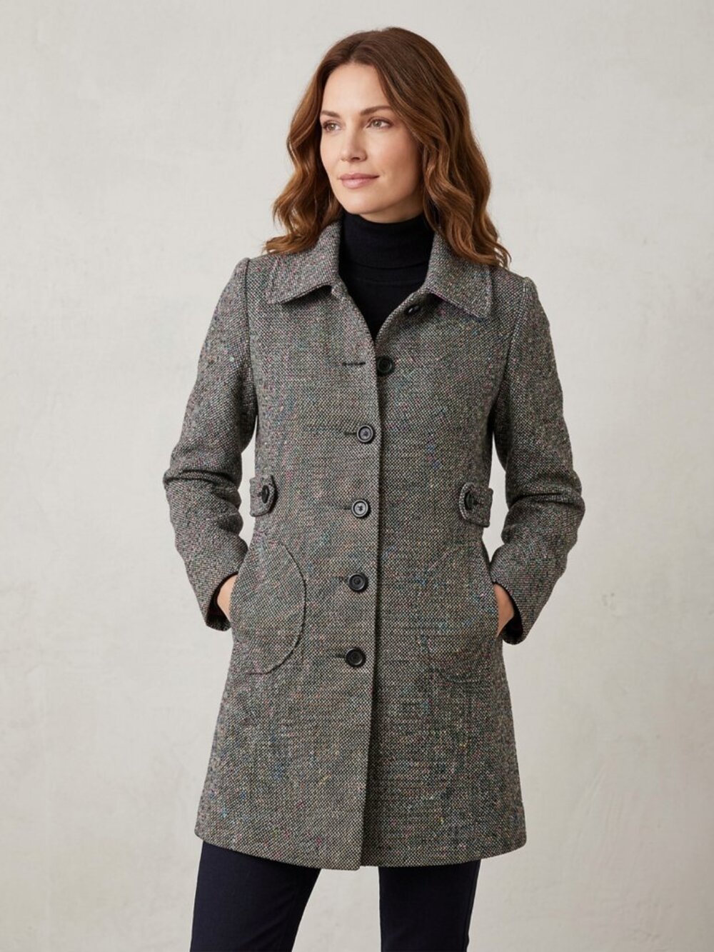 American Rag rainbow speckle coat